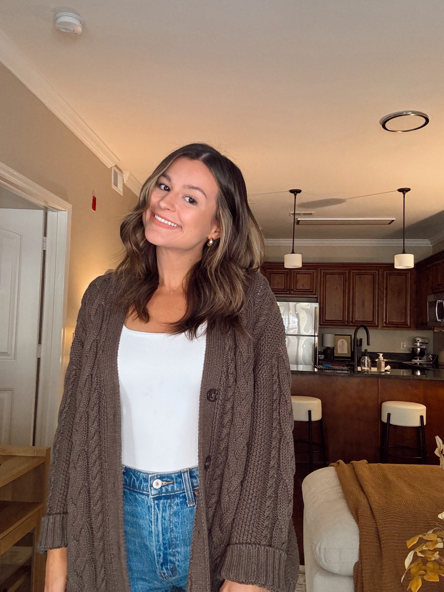 My favorite cozy cardigan 😌 I got a size small and it’s fairly oversized, so I would stick to your true to size! 

#LTKSeasonal