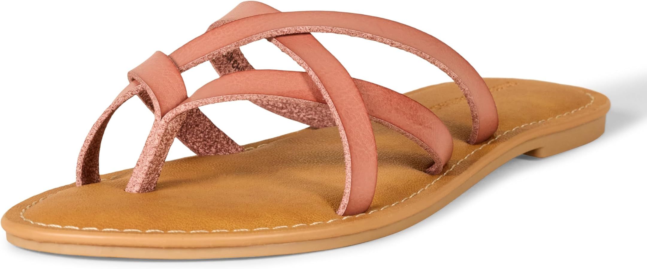 Amazon Essentials Women's Strappy Slide Flat Sandal | Amazon (US)
