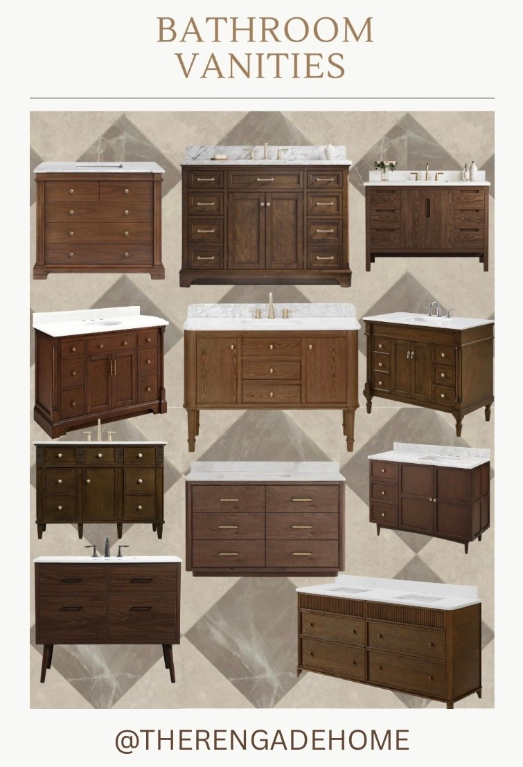 Linking some of the gorgeous dark wood vanities I came across in my search for one for our bathroom. 

#LTKU #LTKHome
