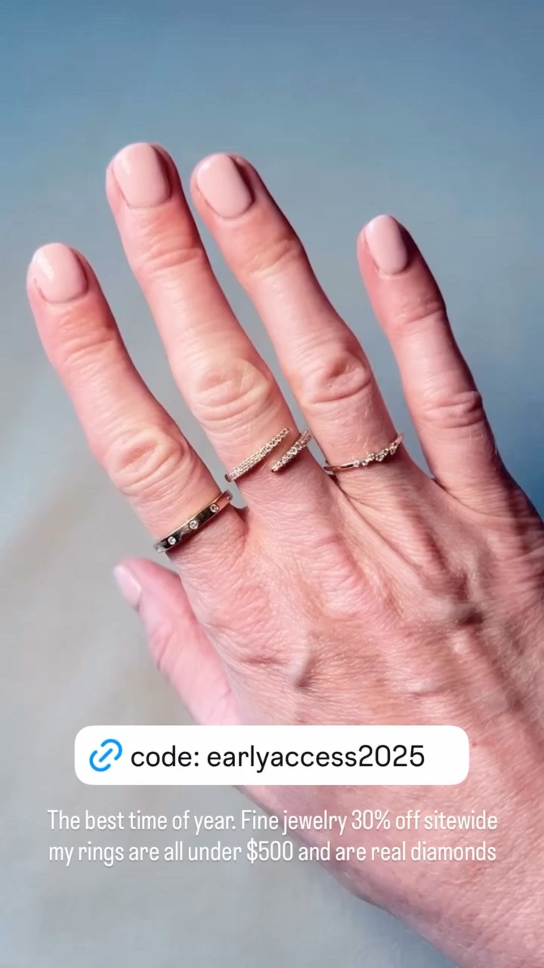 The best time of year. Fine jewelry 30% off sitewide my rings are all under $500 and are real diamonds