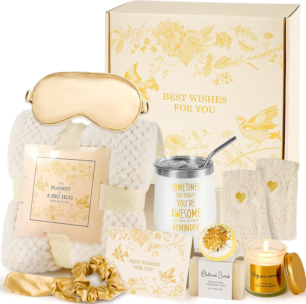 Luxury Gift Basket for Women, Get Well Soon Gifts for Women, Feel Better After Surgery Self Care ... | Amazon (US)