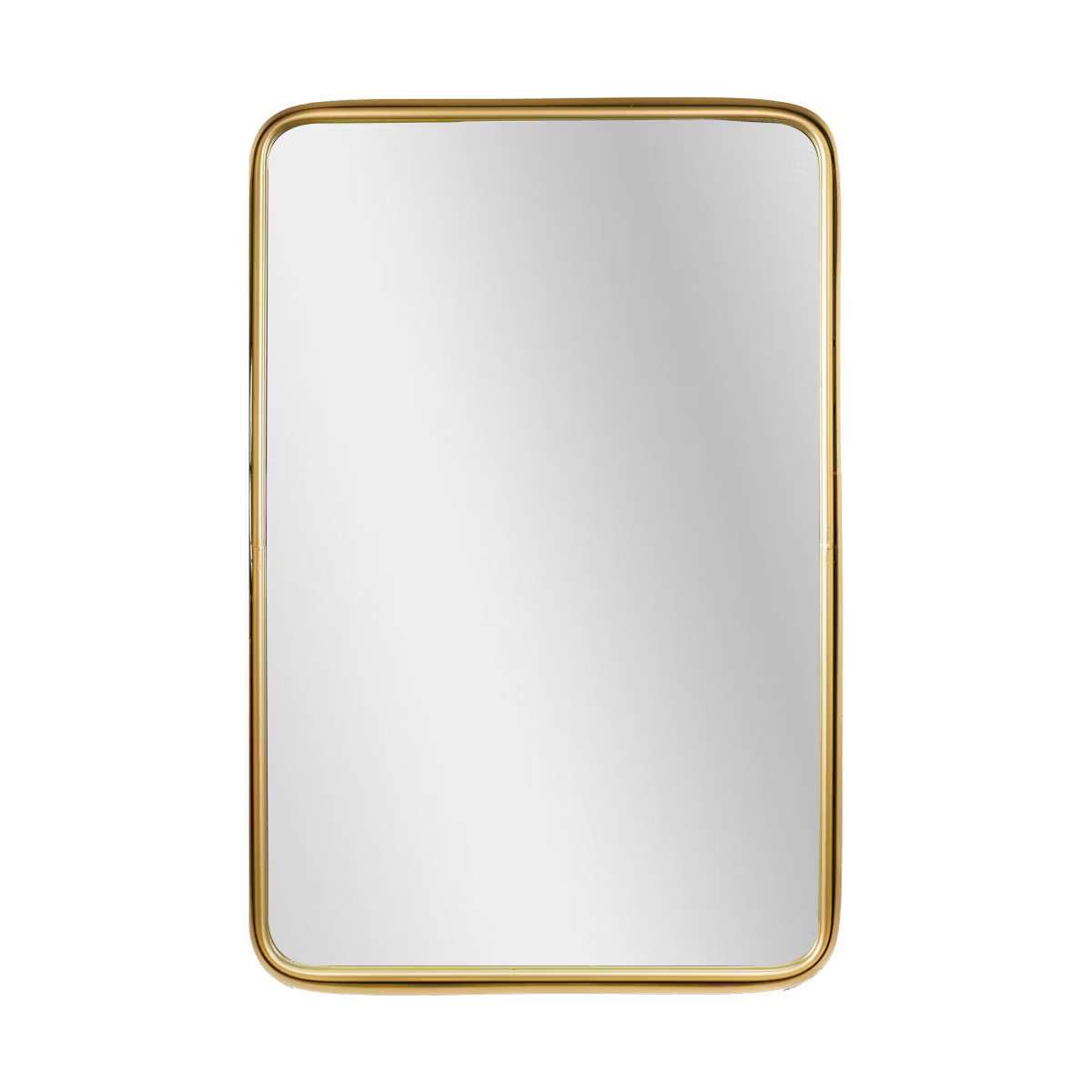 22.7" x 34.5" Thin Gold Raised Lip Metal Framed Rectangle Decorative Wall Mirror - Head West | Target