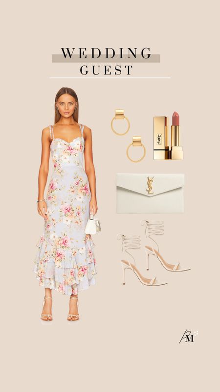 yumi kim baxter maxi dress
jenny bird faye knocker earrings 
ysl lipstick
ysl envelope clutch 
tony bianco millie sandal 

#LTKFind #LTKstyletip #LTKwedding