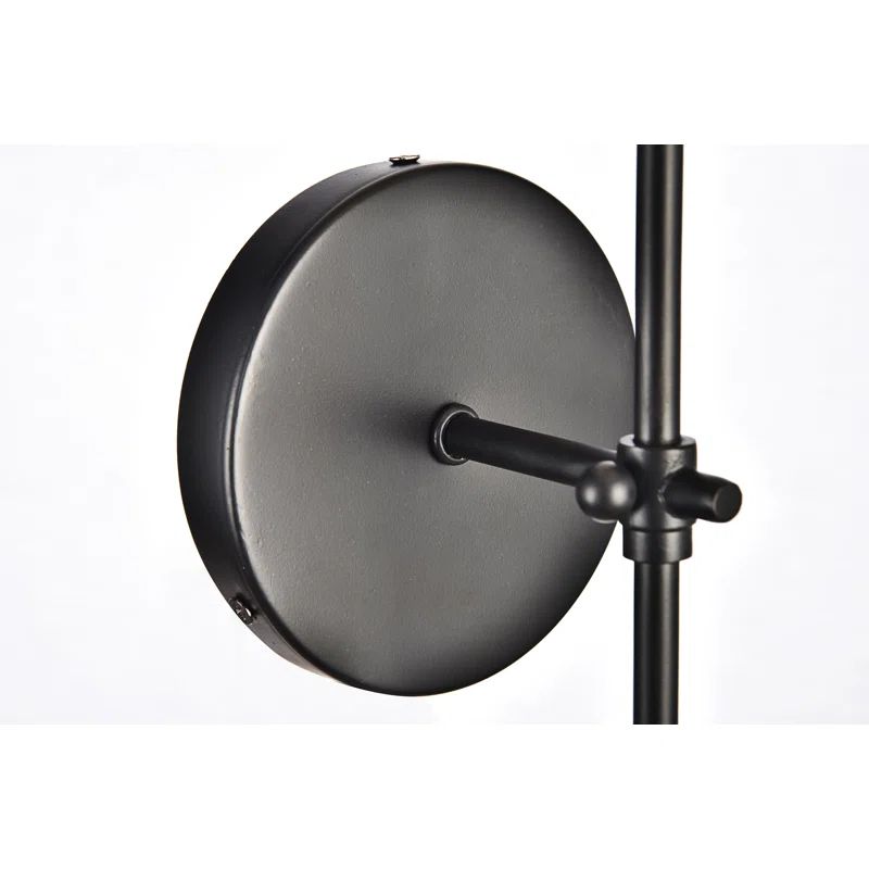 Saxon 1 - Light Dimmable Black Armed Sconce | Wayfair North America