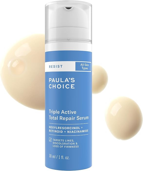 Paula’s Choice RESIST Triple Active Total Repair Serum, 3-in-1 Serum for Wrinkles, Dark Spots &... | Amazon (US)