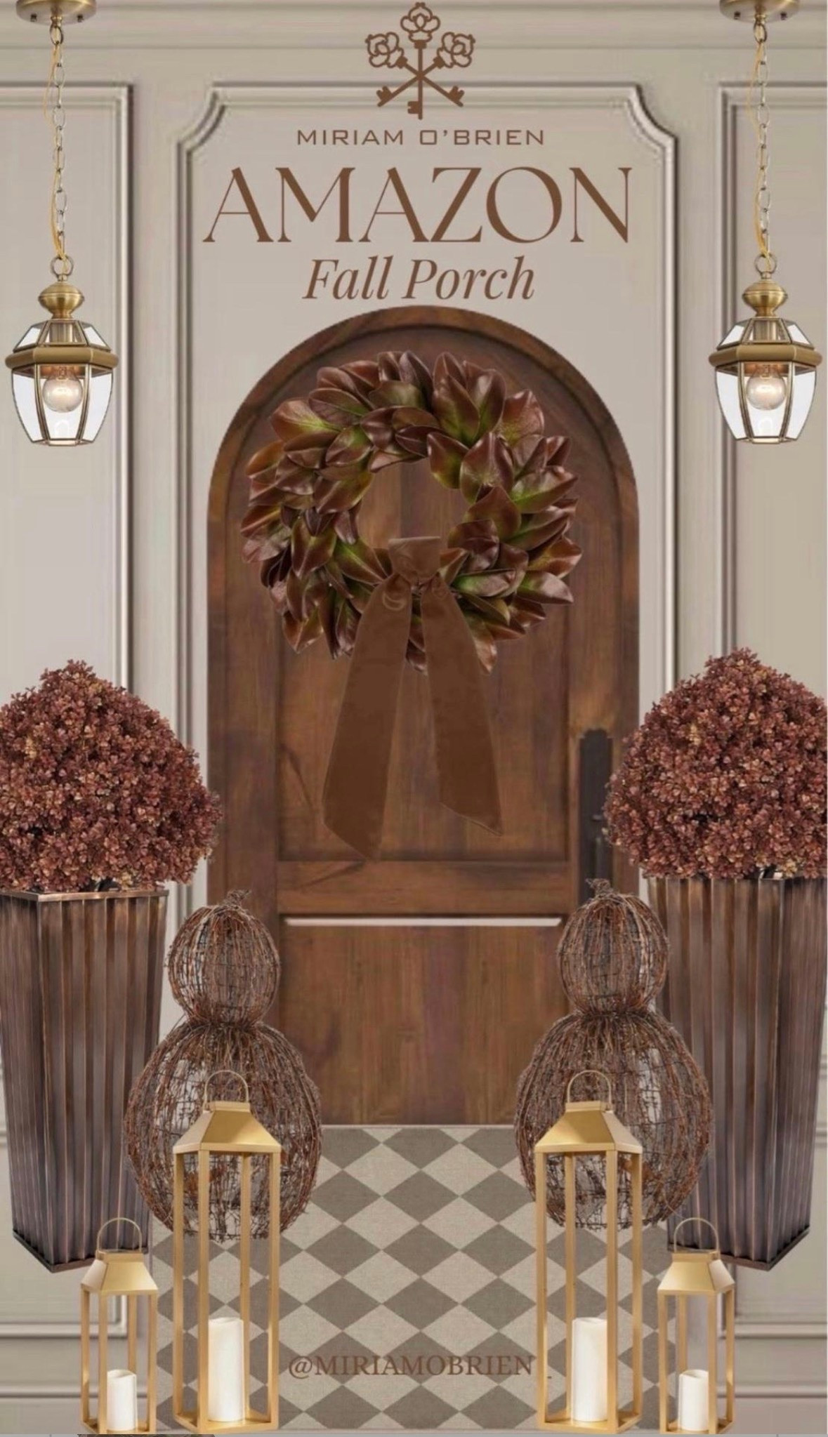 Your fall porch doesn't need to be complicated to make a statement. 🍂🤎 A beautiful wreath, layered lanterns, textured planters, and warm neutral tones create a welcoming entrance that feels effortlessly elegant.
Save this for your next fall decorating project!
Follow @miriamobrien on Instagram & TikTok for more home inspiration and finds!
#FallPorch #FallDecor #AmazonFinds #AmazonHome #FrontPorchDecor #FallHomeDecor #HomeDecor #PorchDecor #ElegantHome #FallInspiration #MiriamOBrien

#LTKSeasonal #LTKOver40 #LTKHome