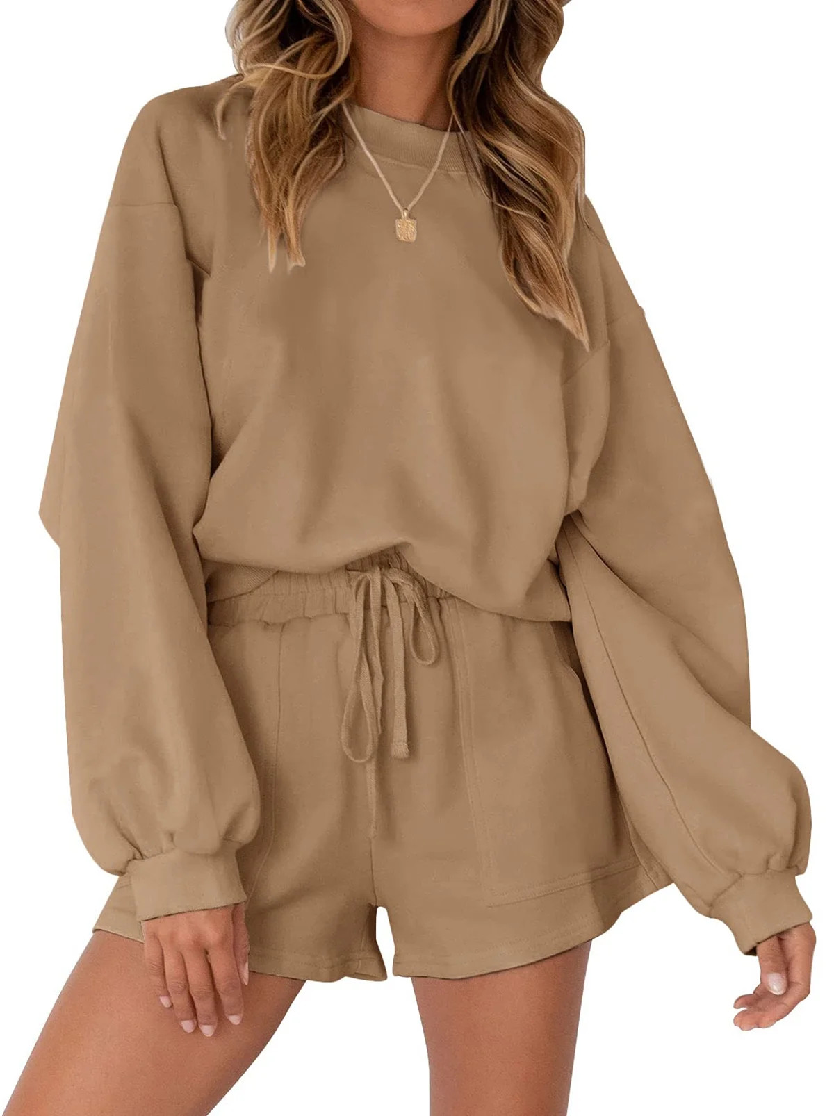 Fantaslook Pajama Sets for Women Two Piece Outfits Long Sleeve Sweatshirts Lounge Sets Casual Top... | Walmart (US)