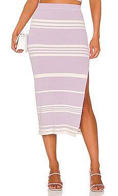 Lovers and Friends Serafina Midi Skirt in Purple & White from Revolve.com | Revolve Clothing (Global)
