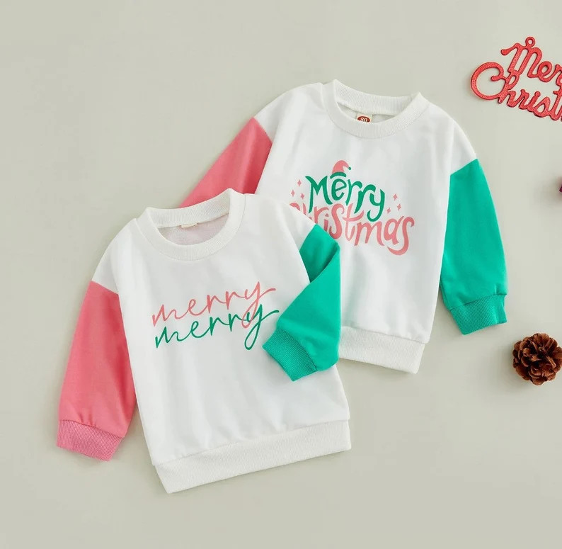 Merry Christmas Toddler Sweatshirt Christmas Toddler Outfit - Etsy | Etsy (US)