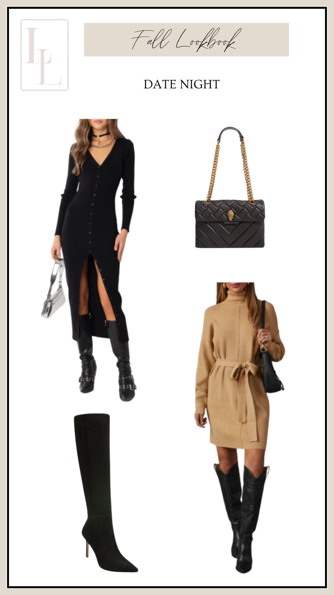 Sweater dress, fall dress, tie front dress, black handbag, boots, fall fashion, knee high boot, long sleeve sweater dress, ribbed sweater dress, long sleeve ribbed sweater dress, 

#LTKItBag #LTKStyleTip #LTKShoeCrush