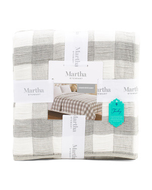 Woven Jacquard Gingham Blanket | Bed & Bath | Marshalls | Marshalls