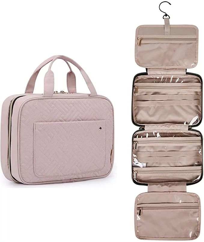 Bagsmart - BAGSMART Toiletry Bag Travel Bag with Hanging Hook, Water-resistant Makeup Cosmetic Ba... | Walmart (US)