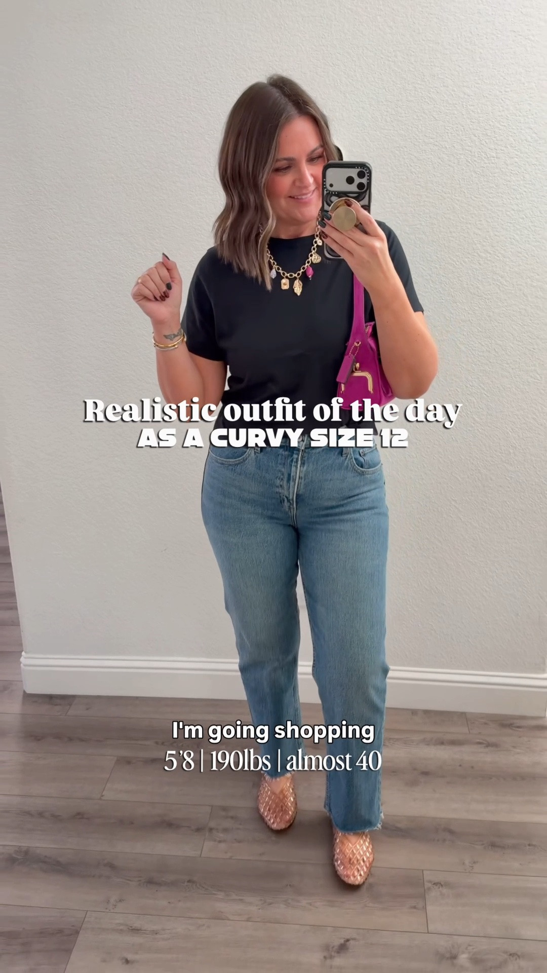 Sale code for the top & jeans: AFLTK
Tshirt, large
Jeans, 31R curve love (can also wear regular)
Shoes, true size 10 

Size 12, midsize fashion, curvy denim, casual style, ootd, realistic outfit idea, fall fashion, fall outfit idea @abercrombie  @coach