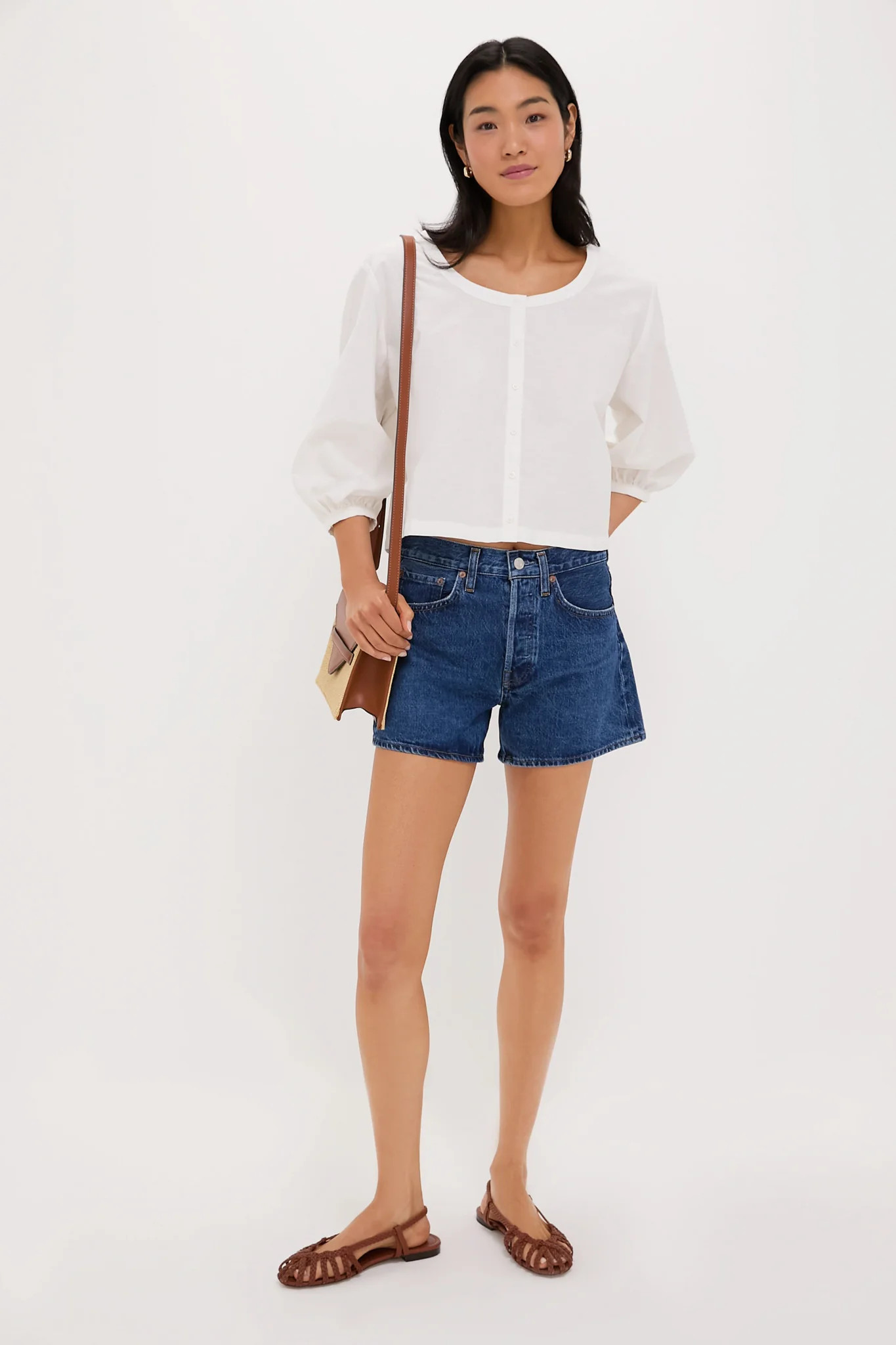 White Linen Kennedi Blouse | Tuckernuck (US)