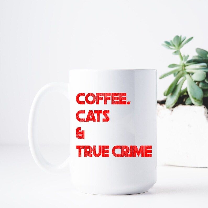 Coffee Cats True Crime MFM Buzzfeed Unsolved My Favorite | Etsy | Etsy (US)