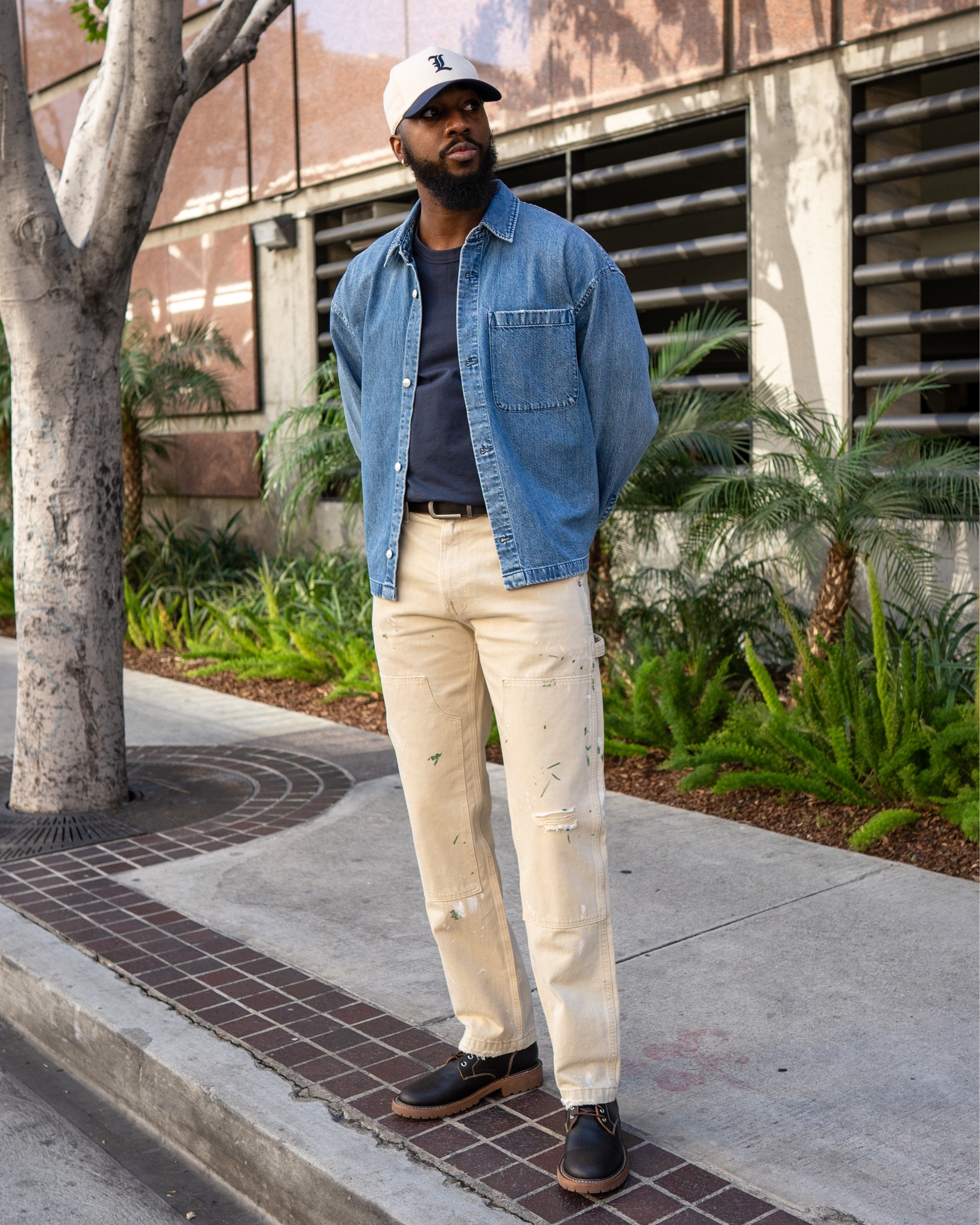 Casual outfit with a cropped denim shirt, workwear jeans, and a pair of lace up boots. Links to items down below ⬇️.

#LTKmens