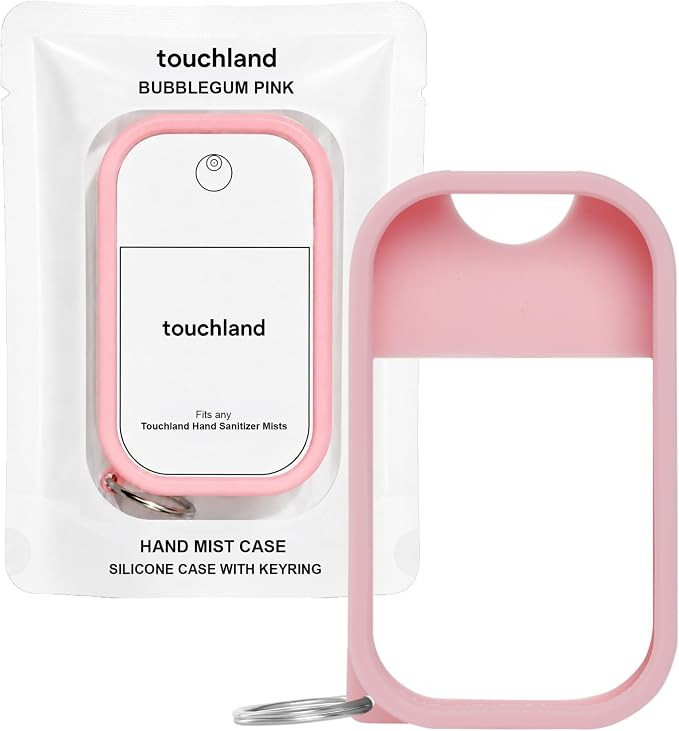 Touchland Silicone Hand Mist Case with Keyring, 1 FL OZ - Bubblegum Pink | Amazon (US)