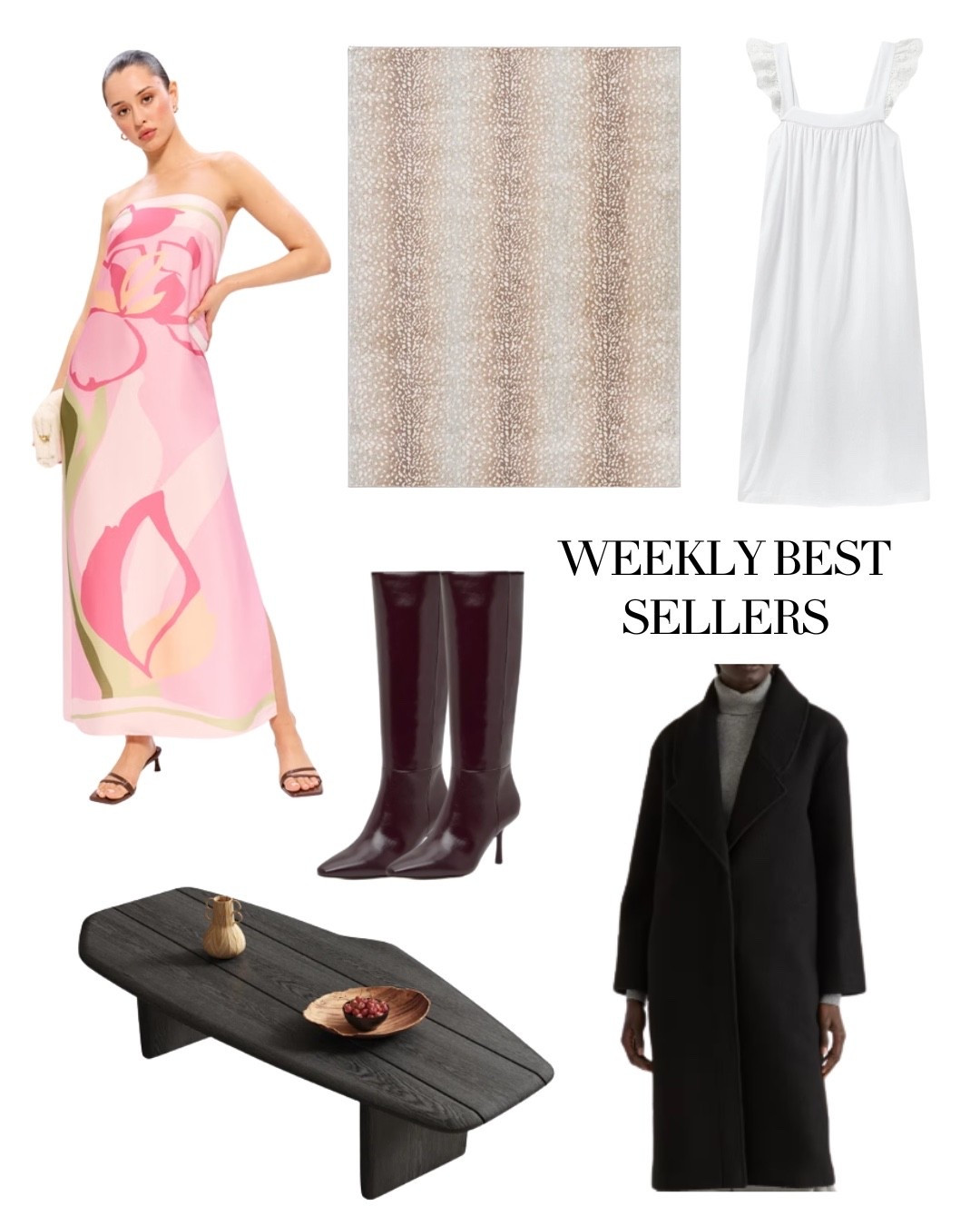 weekly best sellers! my rug is 68% off and my coffee table is 36% off!