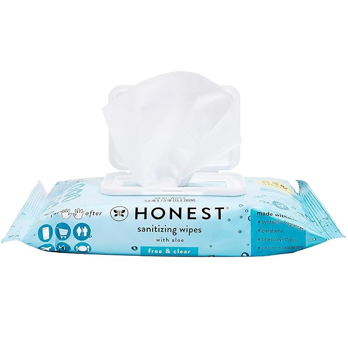The Honest Company Sanitizing Alcohol Wipes | Kills 99% of Germs, Made With Aloe | Unscented, 50 ... | Amazon (US)