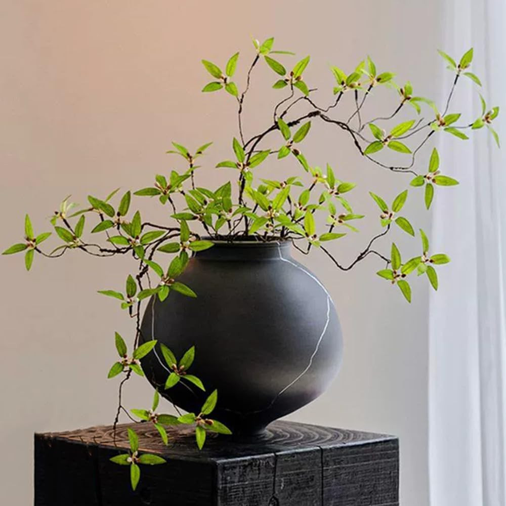 Melorca&Guilla Artificial Plants,2PCS 43.3" Green Faux Branches for Vase,Faux Greenery Stems Vase Branches Fake Plants Artificial Branches for Shop Garden Office Home Décor (2, Myrtus communis) | Amazon (US)