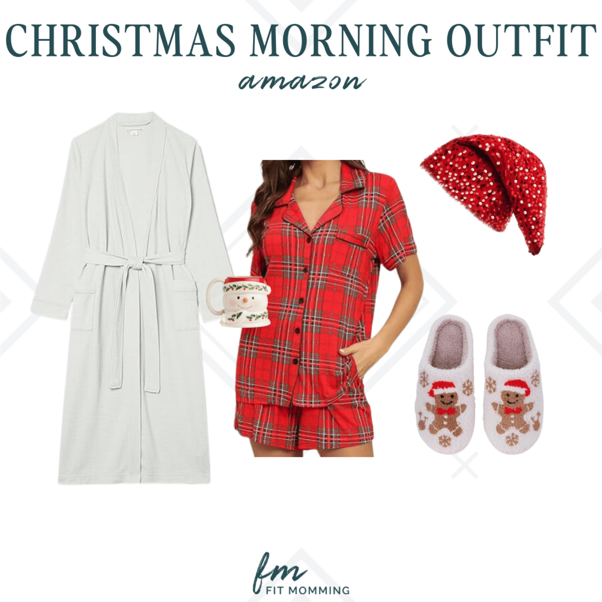 Christmas Morning Outfit Inspo

Christmas Pajamas  Seasonal Outfit Inspo  Holiday Pajamas  Gingerbread Slippers  White Robe  Plaid Pajamas  Christmas Hat  Snowman Mug  Seasonal Mug  FitMomming 