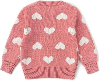 Simplee kids Baby Pullover Sweater Heart Knit Sweater Coat for Autumn Fall and Winter 3M-3T | Amazon (US)