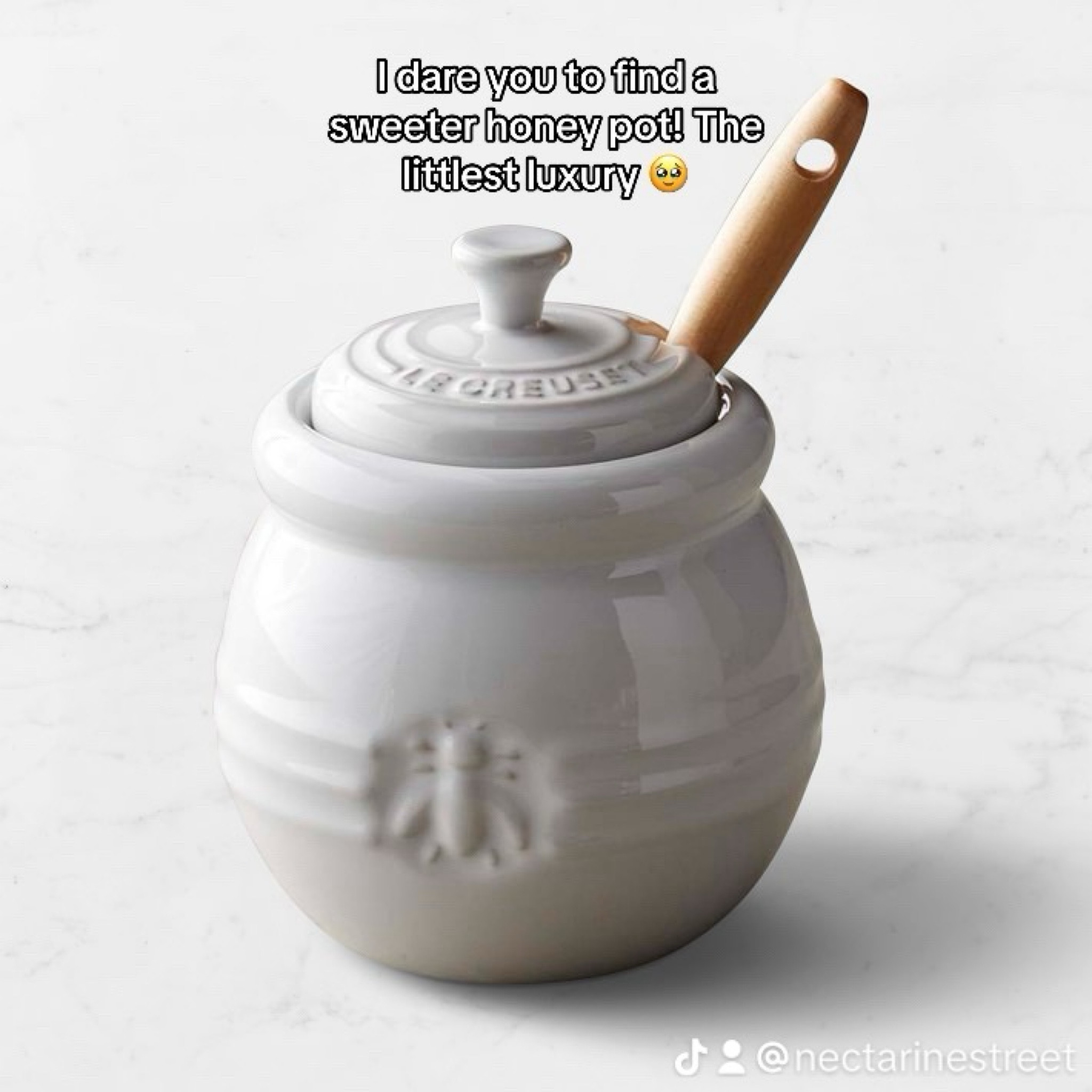 Honey pot 
Honey jar 
Neutral honey pot 
Neutral bee jar 
Le creuset 

#LTKfindsunder50 #LTKhome