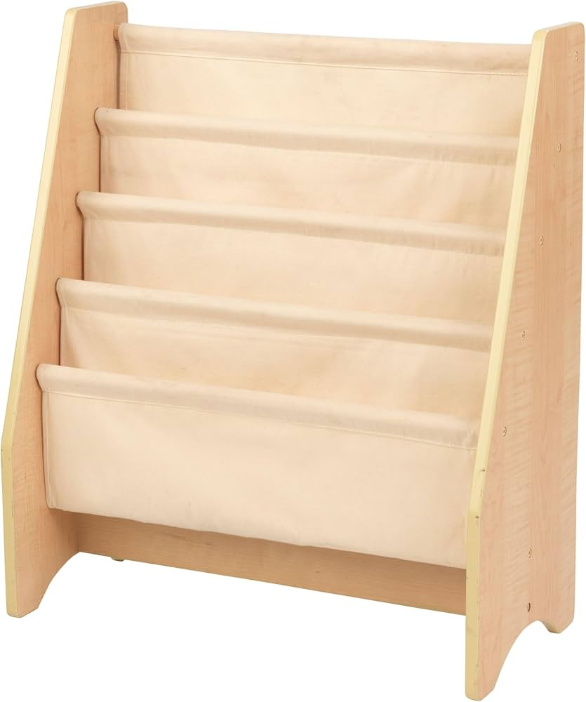 KidKraft Wood and Canvas Sling Bookshelf Furniture for Kids – Natural, Gift for Ages 3+ | Amazon (US)