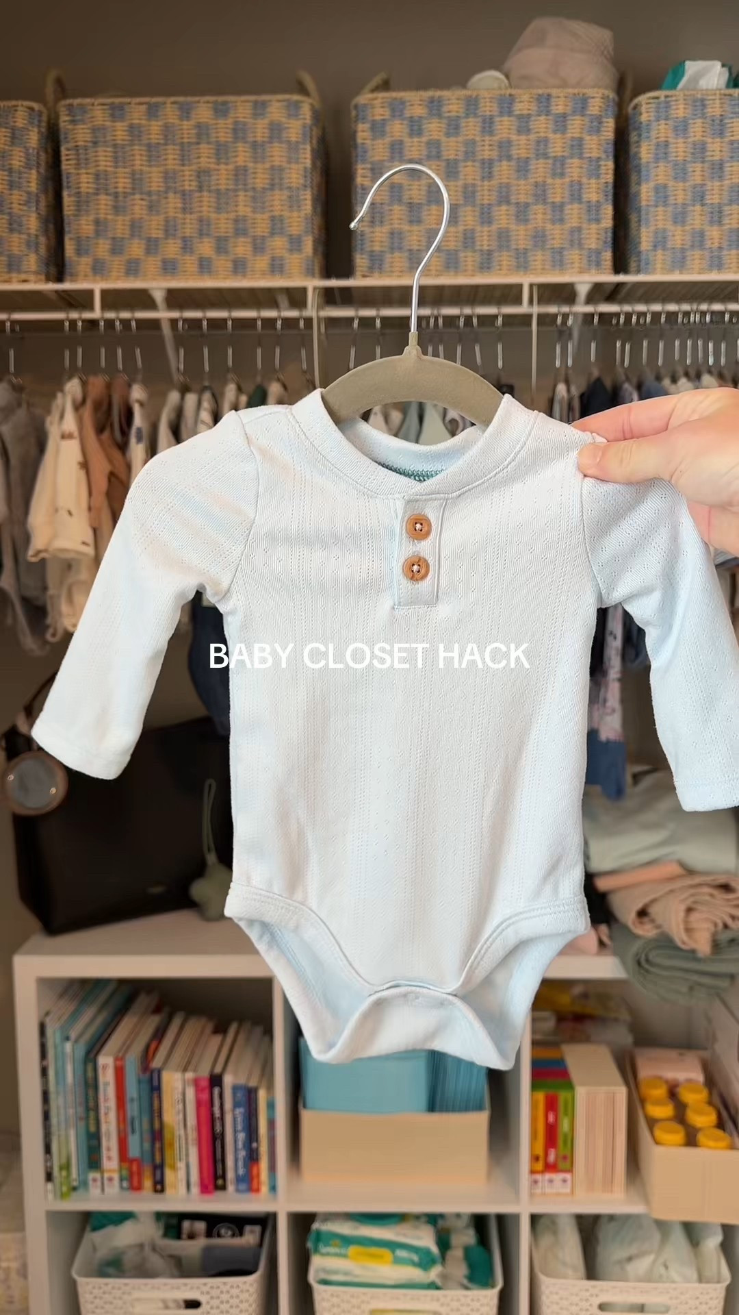 Baby closet hack 🫶🏼🫶🏼🫶🏼

Set is from target cloud island pointelle but might be sold out

#LTKBump #LTKmomlife #LTKBaby