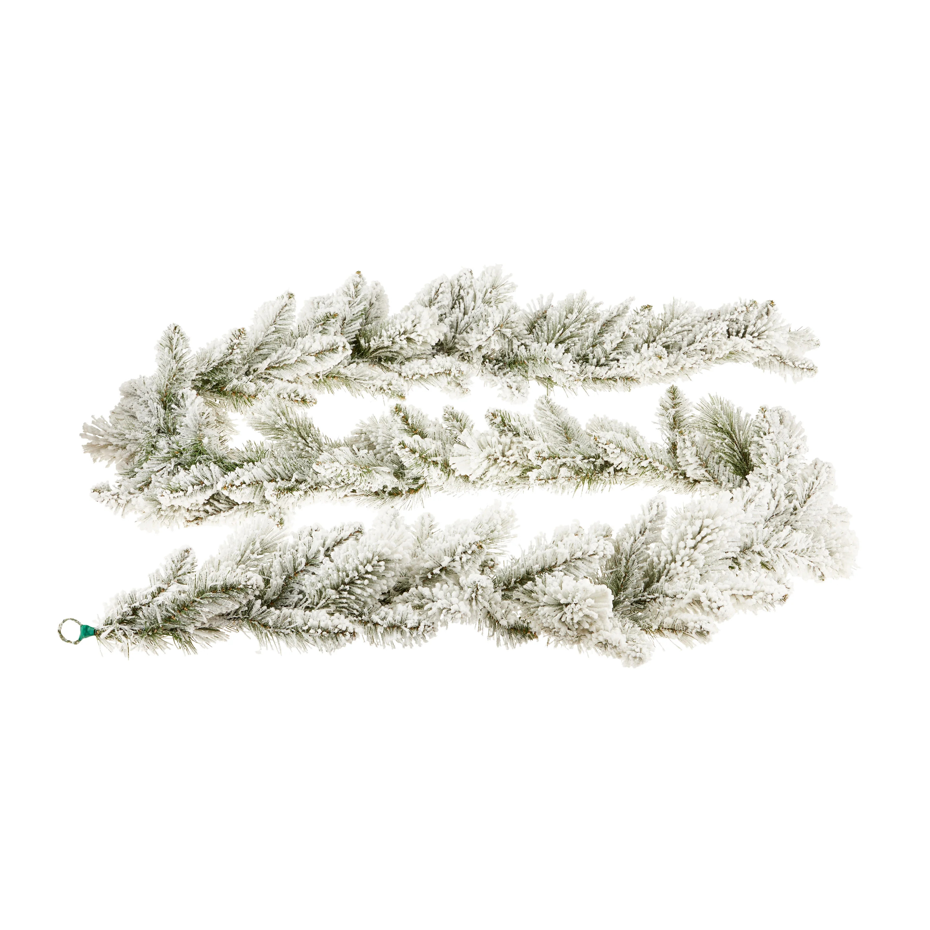 Holiday Time 9' Long Winter Frost Flocked Artificial Greenery Unlit Christmas Garland | Walmart (US)