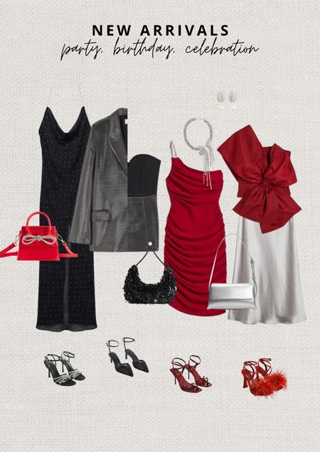 Another party outfit options with a touch of red 🥂✨

Read the size guide/size reviews to pick the right size.

Leave a 🖤 to favorite this post and come back later to shop

Red dress, red top, wrap top, silver skirt, shiny blazer, shiny mini skirt, velvet maxi dress, strappy heels, feather heels, party heels, party outfit, h&m, mango, arket, birthday outfit, nye outfit, 

#LTKstyletip #LTKSeasonal #LTKparties