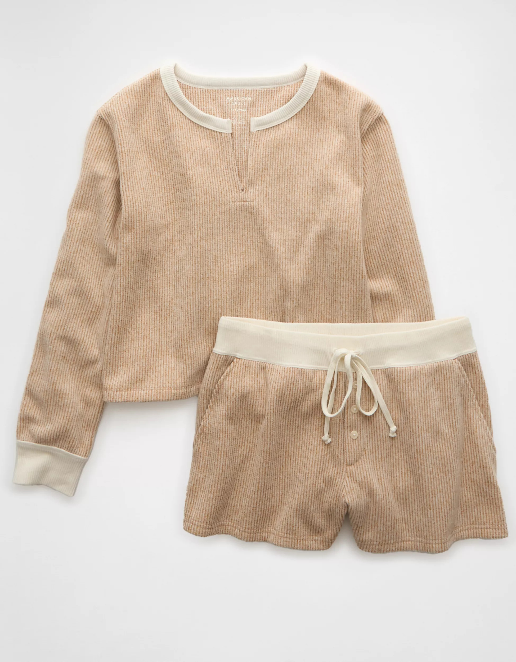 AE Waffle Plush PJ Set | American Eagle Outfitters (US & CA)