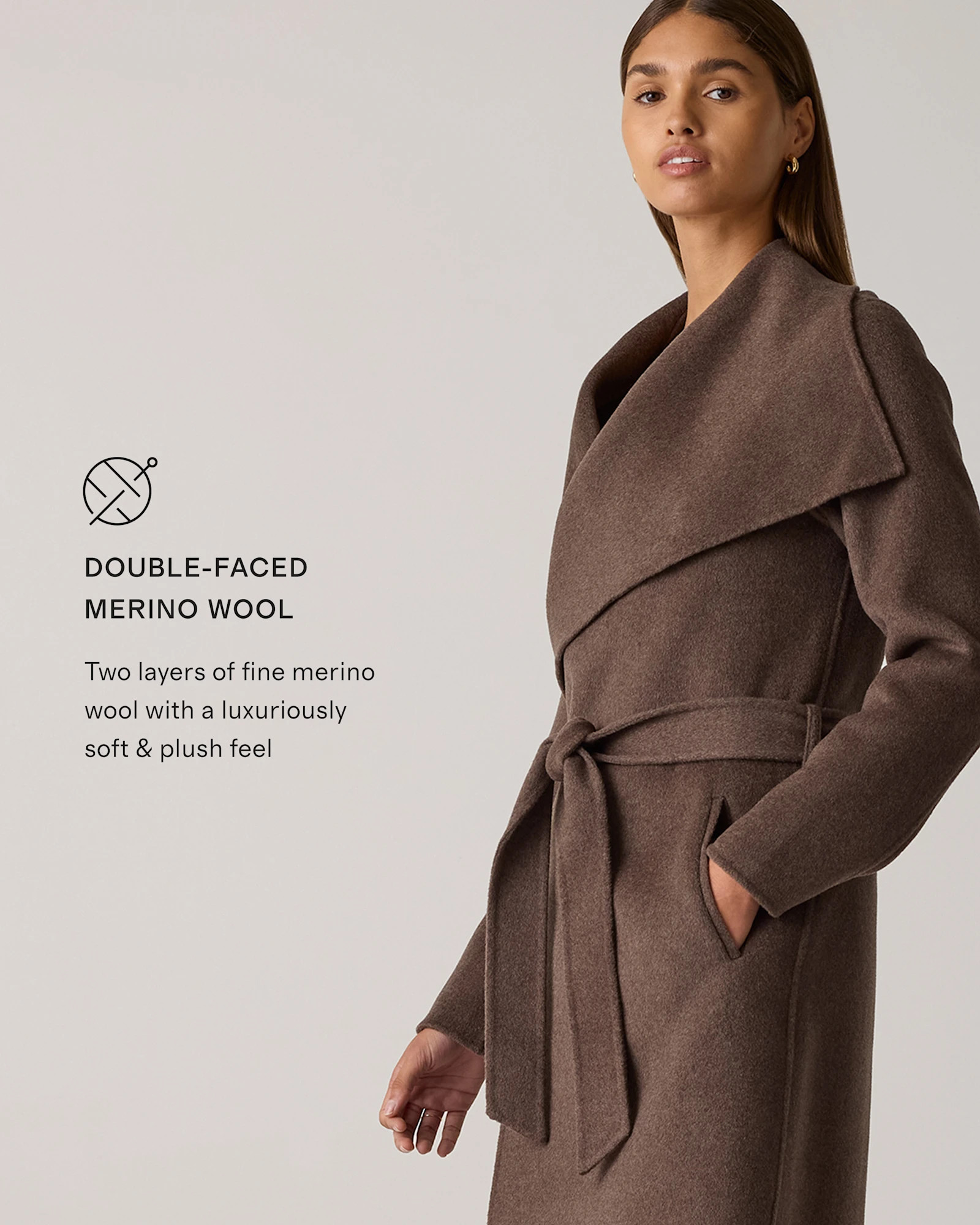 Double-Faced Merino Wool Draped Collar Wrap Coat | Quince