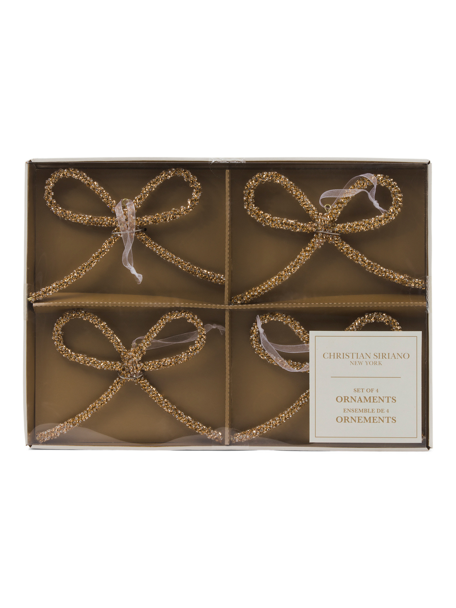 4pk Bow Ornaments | Marshalls
