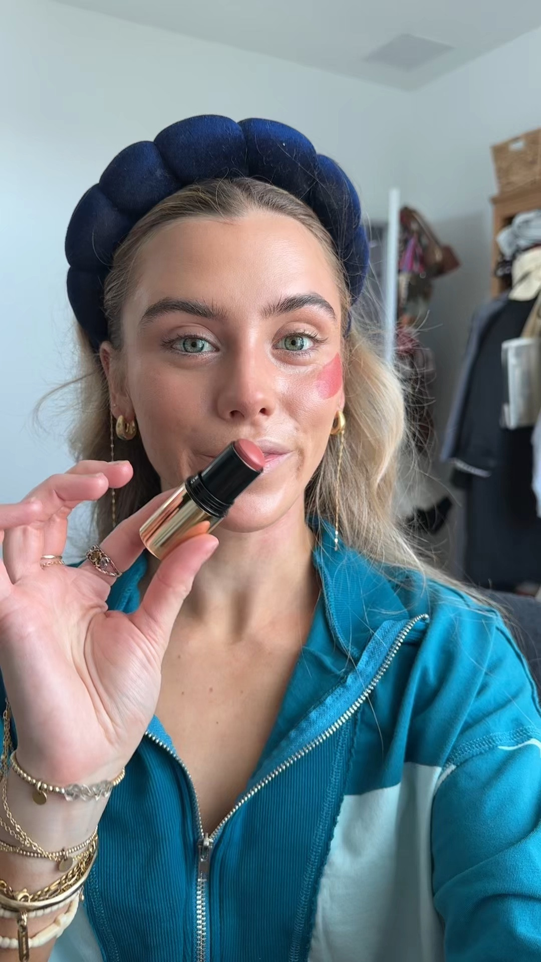 makeup get ready with me with a bunch of my new products I just got from @makebeauty. Make Beauty Infinite Hold clear brow gel, Lip Reset in mystic mint, Continuum Lip Liner in equilibrium, cream stroke blush in euphoric, diffusion dew skin tint in natural 02, skin mimetic microsuede blush in new moon, skin mimetic concealer in 03 light C. I also used the Huda beauty Cherry peach loose setting powder and Haus labs powder bronzer shade amber horizon and Maybelline sky high mascara.  

#LTKBeauty #LTKgrwm #LTKFindsUnder50