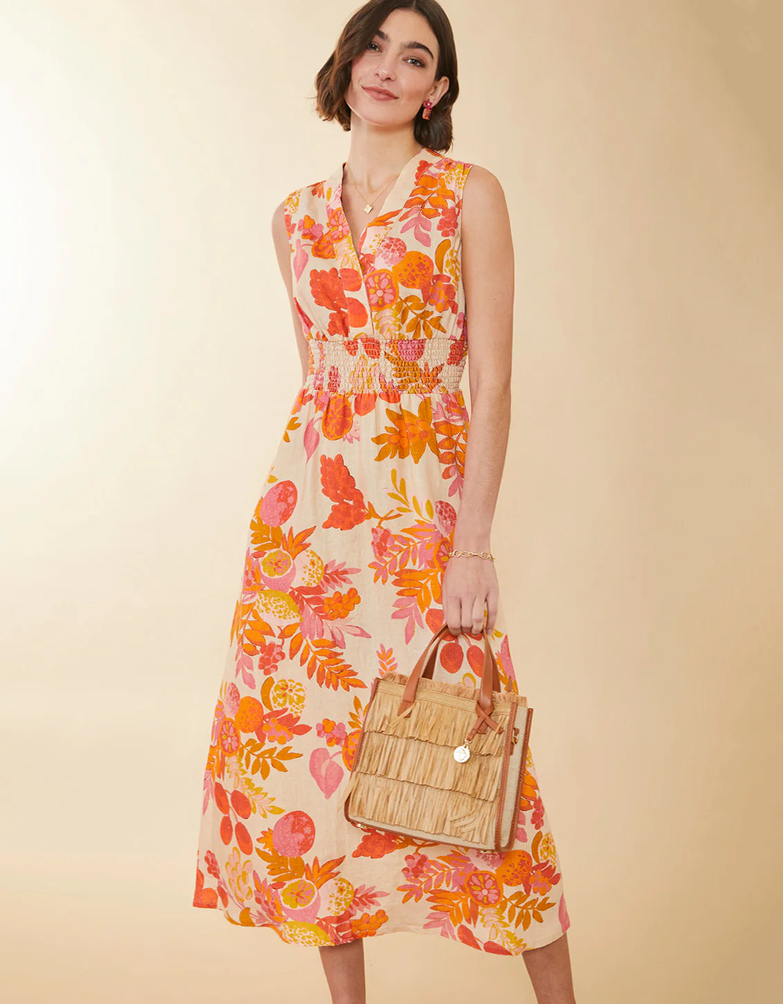 Carlyn Midi Dress Richmond Hill Fruit | Spartina 449