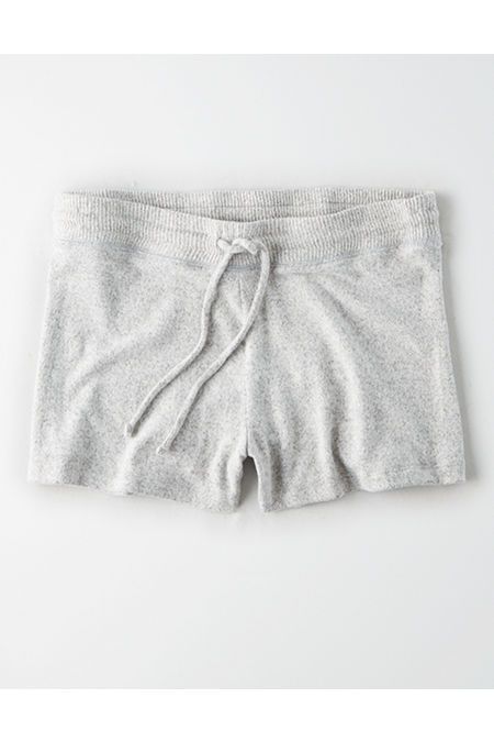 AE High-Waisted Solid Plush Shortie | American Eagle Outfitters (US & CA)