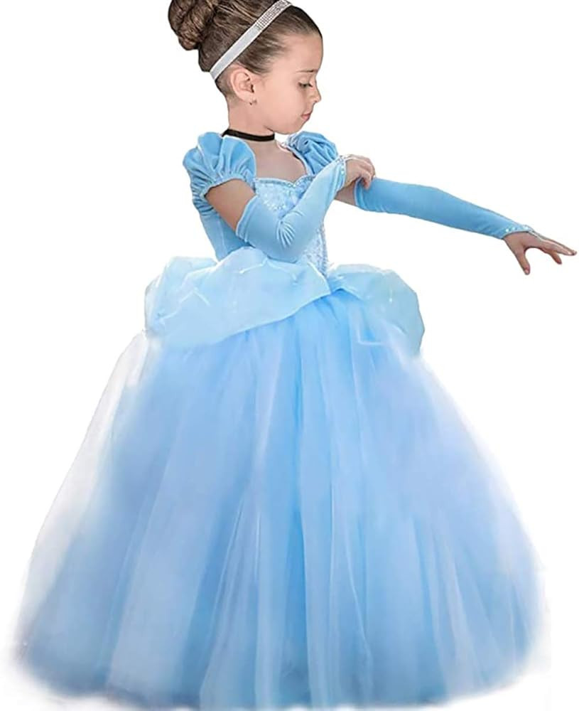 ToLaFio Princess Costume for Girls Halloween Fancy Party Dress Princess Dress Up Clothes for Litt... | Amazon (US)