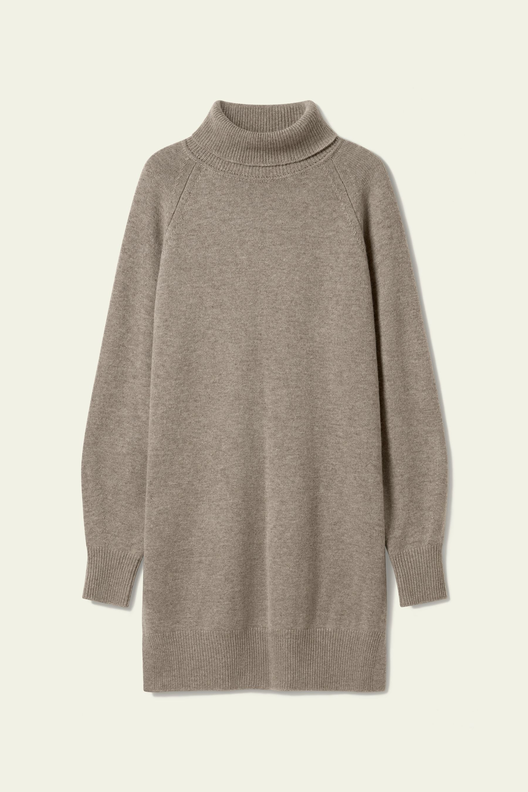 Wool-Cashmere Turtleneck Sweater Dress | LILYSILK