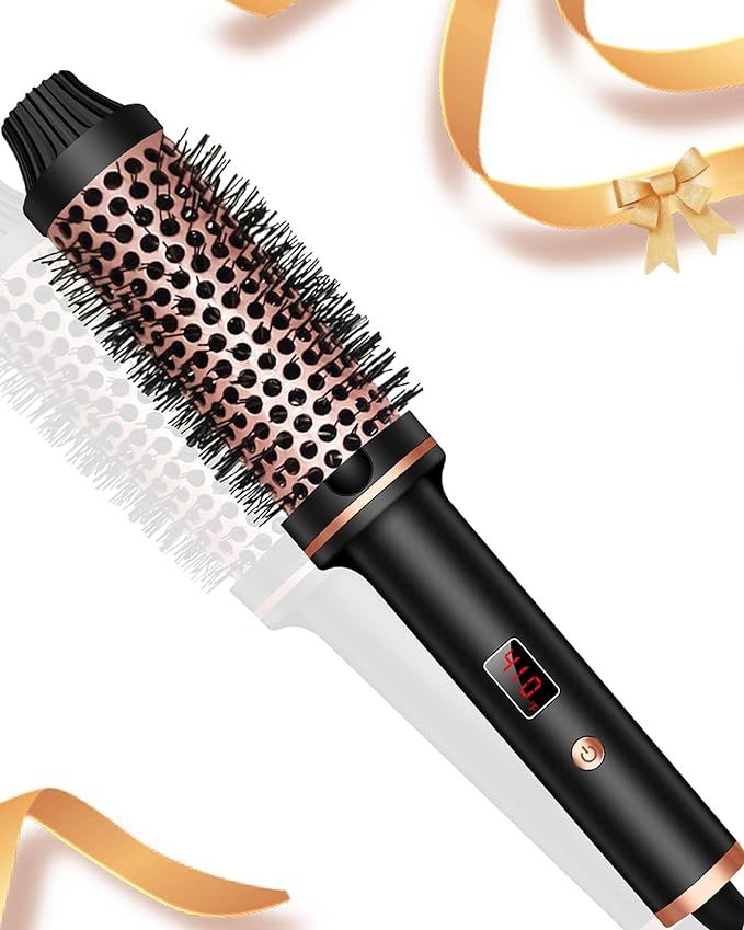 1.5 in Thermal Brush, 10 Temps LCD Display Up to 410°F Curling Brush Curling Iron Heated Curling... | Amazon (US)