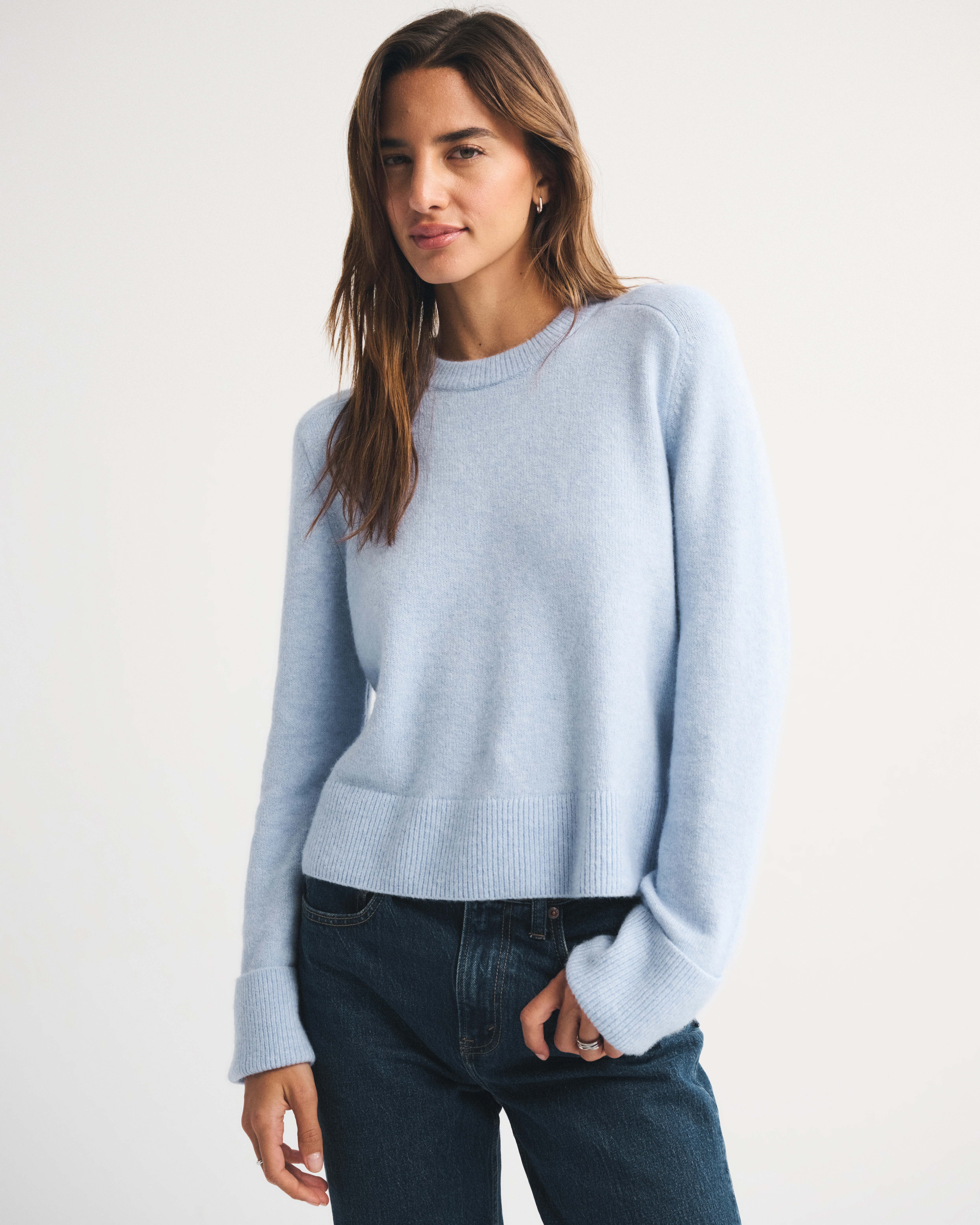 The A&F Madeline Merino Wool-Blend Crew Sweater | Abercrombie & Fitch (US)