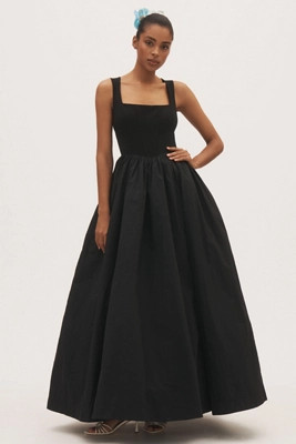 BHLDN Josie Scoop-Neck Corset Fit & Flare Maxi Dress | Anthropologie (US)