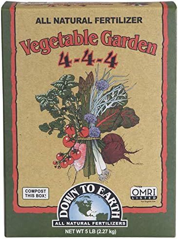 Down to Earth Organic Vegetable Garden Fertilizer 4-4-4, 5lb | Amazon (US)