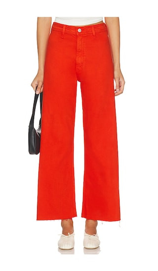PISTOLA Penny Crop High Rise Wide Leg Jeans in Red. - size 26 | Revolve Clothing (Global)