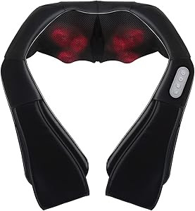 Breo Shiatsu Neck & Back Massager with Heat, 3D Deep Kneading, Shoulder Massage, Electric Pillow ... | Amazon (US)
