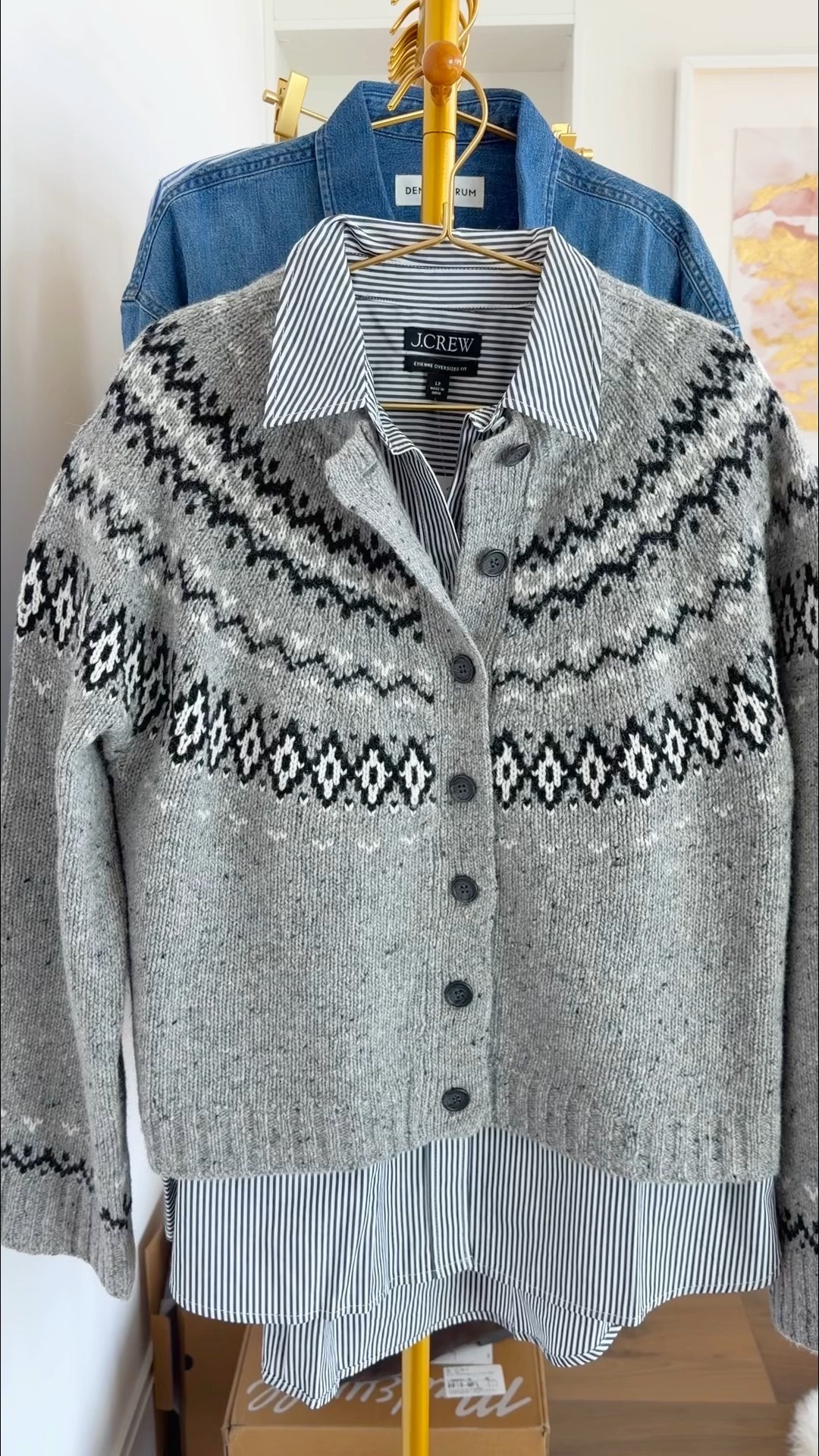 Winter capsule wardrobe staples! Fair Isle sweaters are popping up everywhere this season and I’m loving the design on this grey cardigan. So cute and cozy and a classic and timeless style you’ll wear for many years to come! 

J. Crew fair isle cardigan size large and striped button down shirt size petite large. Both pieces are great for winter business casual workwear and everyday casual outfits! 

#LTKWorkwear #LTKOver40 #LTKSaleAlert