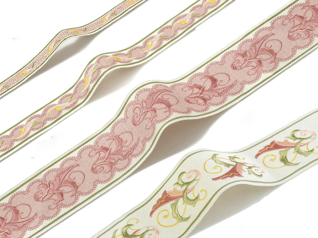 2-9cm Cotton Embroidery Trim Pink Trim Curtain Trim Throw - Etsy | Etsy (US)