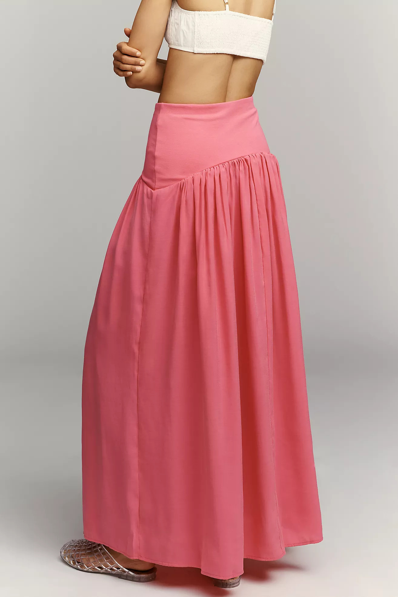 Maeve Drop-Waist Maxi Skirt | Anthropologie (US)