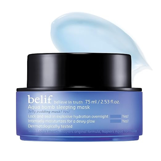 belif Vitamin E Jelly Overnight Mask – Hydrating & Plumping Face Moisturizer with Red Algae & J... | Amazon (US)