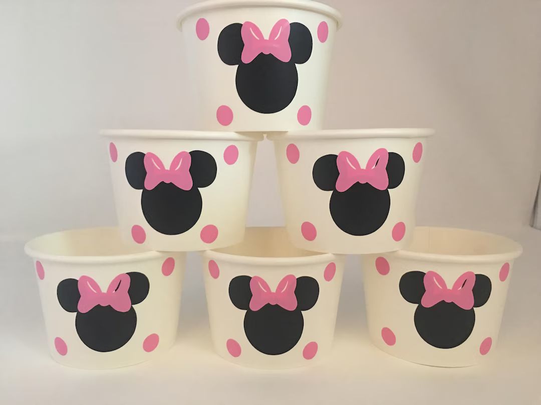 Minnie Mouse Party Snack Cups, Minnie Mouse Birthday Party, Minnie Mouse Party Favors, Minnie Mou... | Etsy (US)